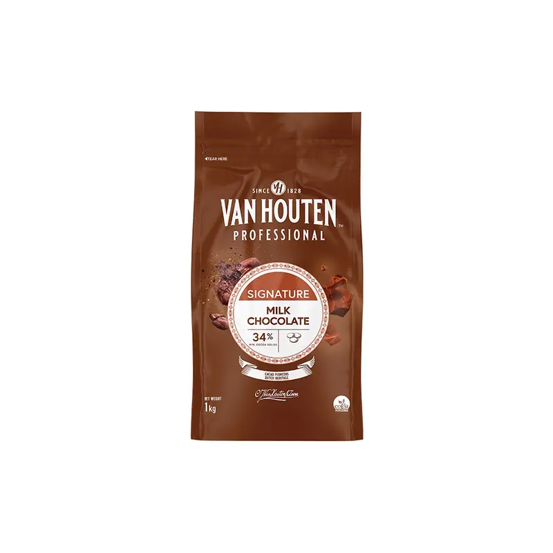 Van Houten Milk Chocolate (34.3% Cocoa) – 1 Kg Block 1