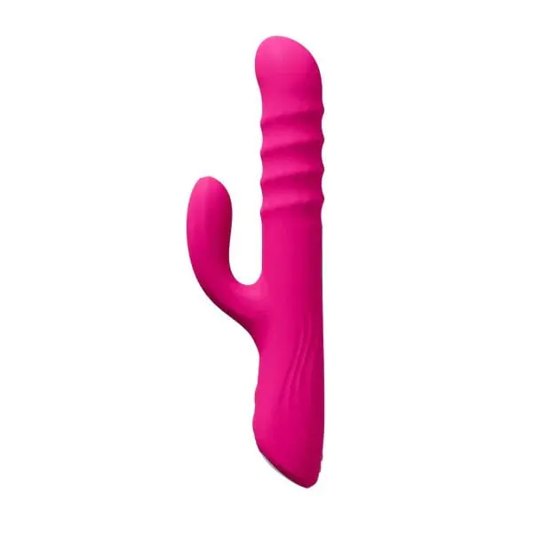 Velvo Rotating Beaded Rabbit Vibrator By Lovense – Pink, App-Enabled G-Spot & Clitoral Stimulation 1