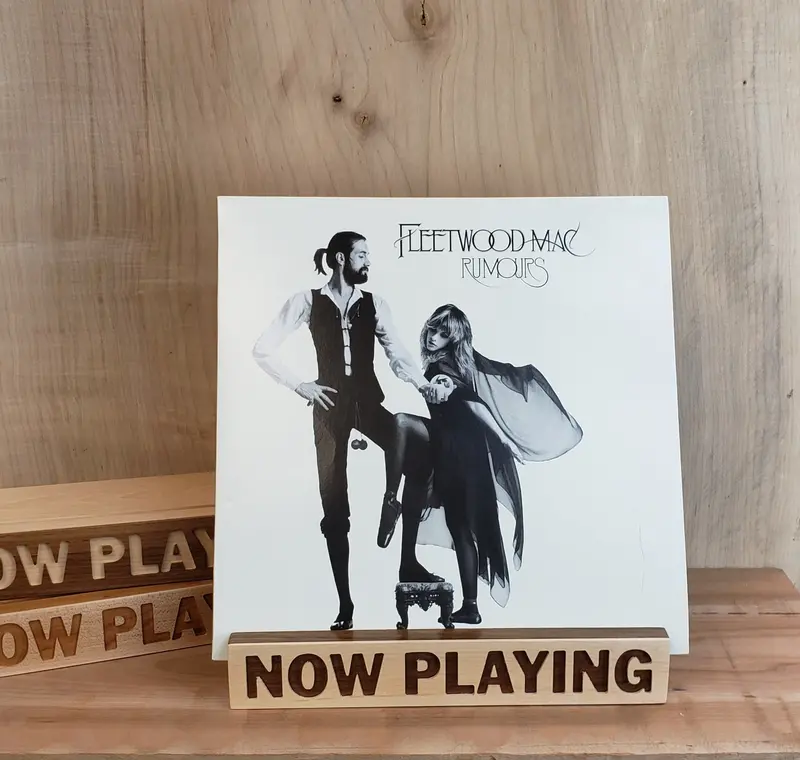 Vinyl Record Display Stand – ‘Now Playing’ Rotating Holder 1