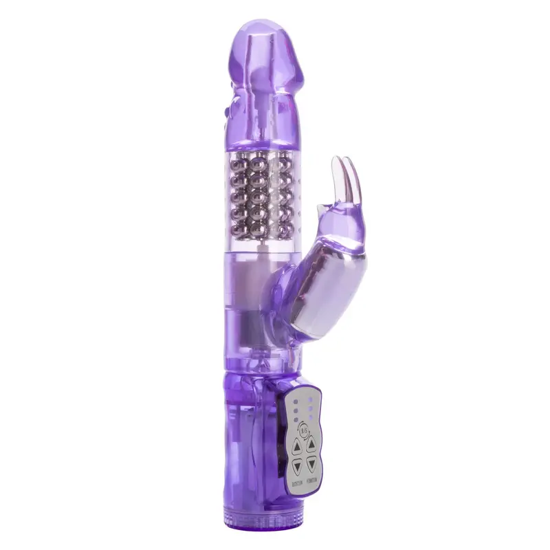 Waterproof Jack Rabbit Vibrator With 5 Rotating Rows – Purple California Exotics Model 1