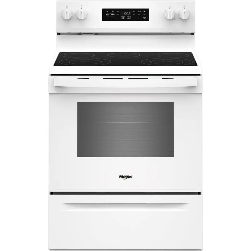 Whirlpool 30-Inch Electric Range Featuring Air Cooking And Steam Clean – Ywfes4530Sw 1
