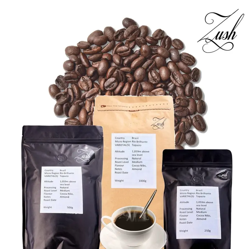 Zush Coffee Brazil Rio Brilhante – Single-Origin, Batch-Roasted Arabica Beans 1