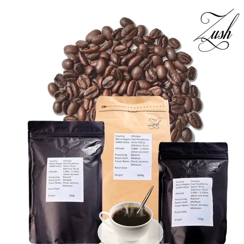 Zush Coffee Ethiopia Guji Shaakkisoo – Premium Washed Arabica Specialty Coffee Beans 1